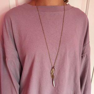 American Eagle long charm necklace